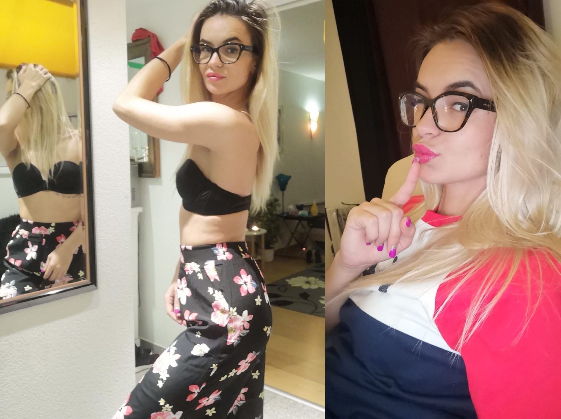 Glasses suit her so well !